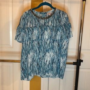 Juicy Couture blue and white dress shirt